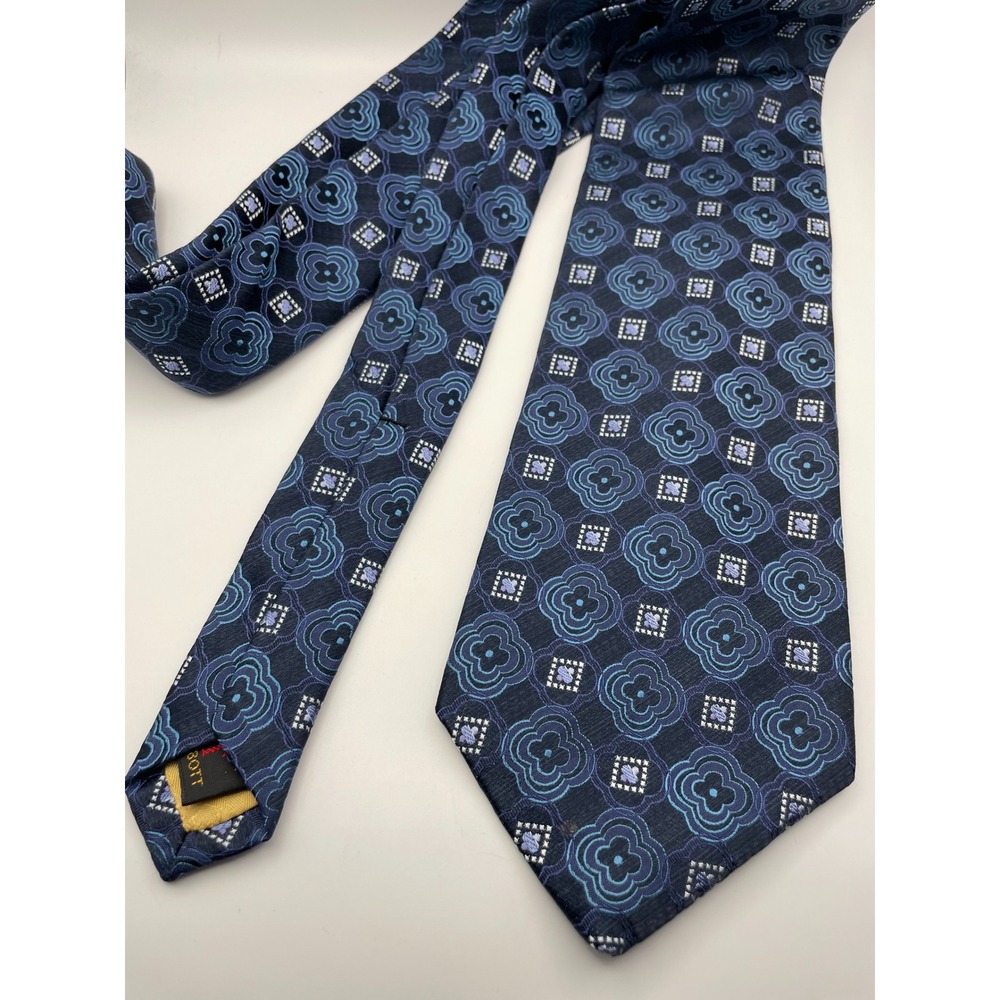 Robert Talbott Best of Class Silk Tie Navy Blue Geometric Floral Nordstrom USA